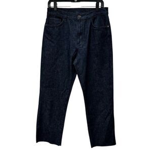 Massimo Dutti Frayed Leg Crop Jeans Size 8